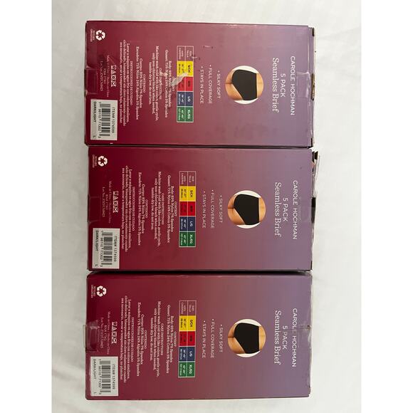 Carole Hochman Seamless Brief 5-Pack (Size L) - New In Box - Picture 9 of 9